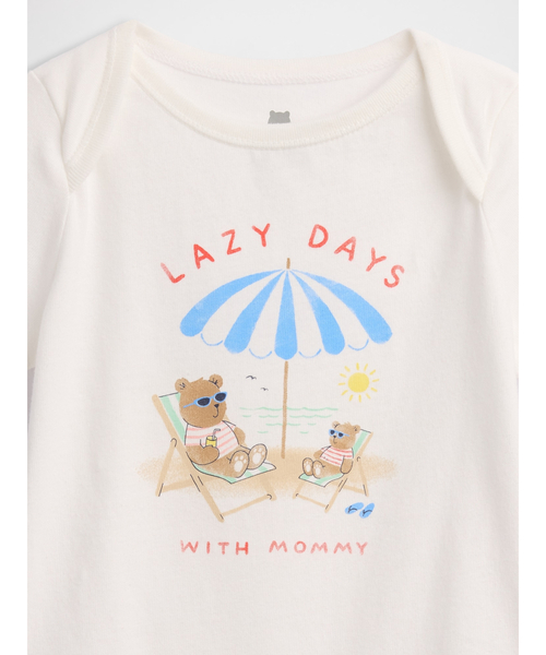 GAP(ギャップ)の「はじめてのお気に入り オーガニックコットン グラフィック ボディスーツ (ベビー)(ロンパース・キッズ・オフホワイト/ホワイト系その他/ホワイト・90cm/80cm/70cm/60cm/50cm)」の4枚目の写真