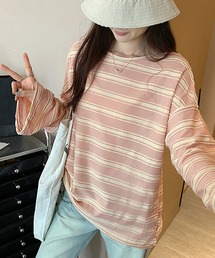 立体ボーダーカットソー