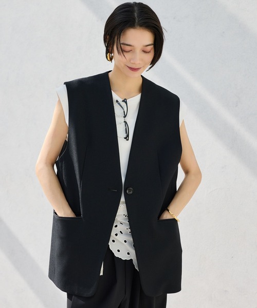 BARNYARDSTORM(バンヤードストーム)の「BARNYARDSTORM / 接触冷感ジレ【接触冷感】(その他アウター・レディース・ライトグレー/ブラック・S/M)」の5枚目の写真