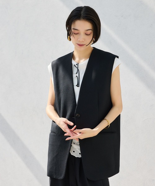 BARNYARDSTORM(バンヤードストーム)の「BARNYARDSTORM / 接触冷感ジレ【接触冷感】(その他アウター・レディース・ライトグレー/ブラック・S/M)」の6枚目の写真