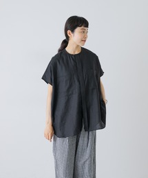 かぐれ（カグレ）の「リネンWポケットフレンチシャツ（シャツ/ブラウス）」
