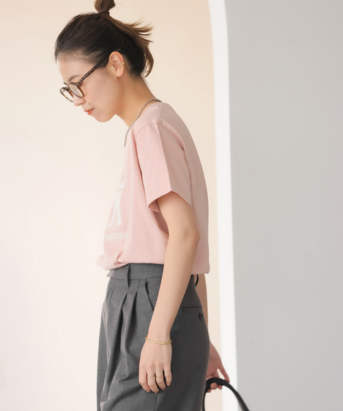 JOURNAL STANDARD relume（ジャーナルスタンダード　レリューム）の「《WEB限定追加》CITYロゴTEE（Tシャツ/カットソー・レディース・ピンク/ホワイト/ブラック系その他・FREE）」の6枚目の写真
