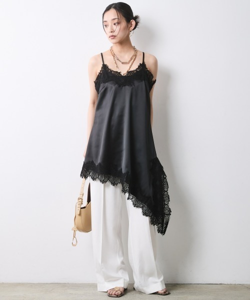 CHIC STYLE(シックスタイル)の「アシンメトリーヘムキャミソールチュニック<大きいサイズ有>シックスタイル(その他トップス・レディース・ボルドー/ブラック・M/L/LL/3L/4L/5L)」の7枚目の写真