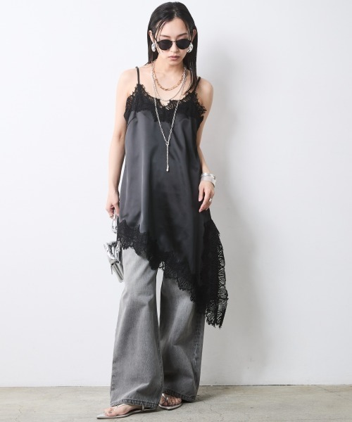 CHIC STYLE(シックスタイル)の「アシンメトリーヘムキャミソールチュニック<大きいサイズ有>シックスタイル(その他トップス・レディース・ボルドー/ブラック・M/L/LL/3L/4L/5L)」の9枚目の写真