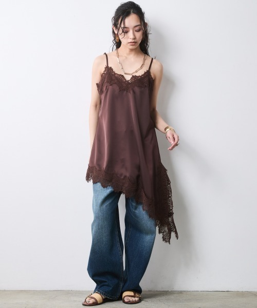 CHIC STYLE(シックスタイル)の「アシンメトリーヘムキャミソールチュニック<大きいサイズ有>シックスタイル(その他トップス・レディース・ボルドー/ブラック・M/L/LL/3L/4L/5L)」の17枚目の写真