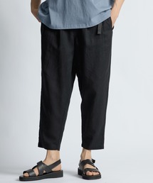 LANVIN en Bleu | リネンブレンド テーパード ワイドパンツ(スラックス)