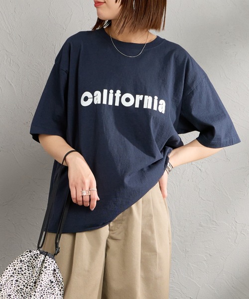 FUNG（ファング）の「[FUNG/ファング] C.ORANGE カットオフ プリントTシャツ（Tシャツ/カットソー・レディース・ネイビー/ホワイト・M）」の2枚目の写真