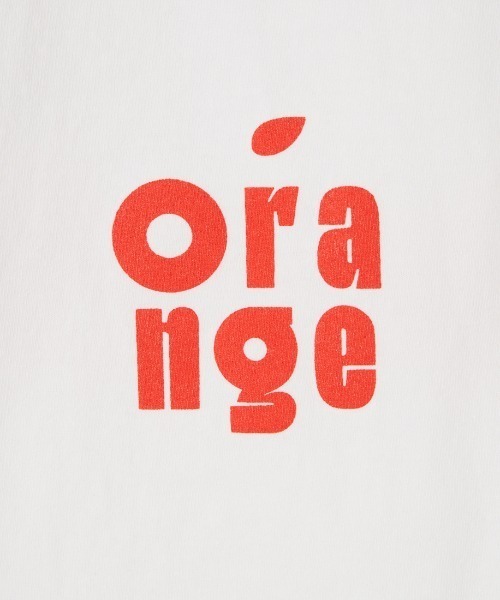 C.ORANGE 抽鬚剪裁印花T恤
