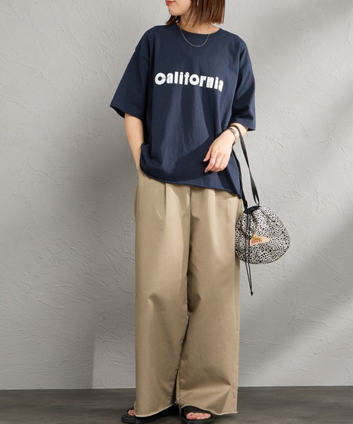 FUNG（ファング）の「[FUNG/ファング] C.ORANGE カットオフ プリントTシャツ（Tシャツ/カットソー・レディース・ネイビー/ホワイト・M）」の8枚目の写真