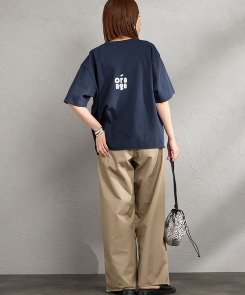 FUNG（ファング）の「[FUNG/ファング] C.ORANGE カットオフ プリントTシャツ（Tシャツ/カットソー・レディース・ネイビー/ホワイト・M）」の10枚目の写真
