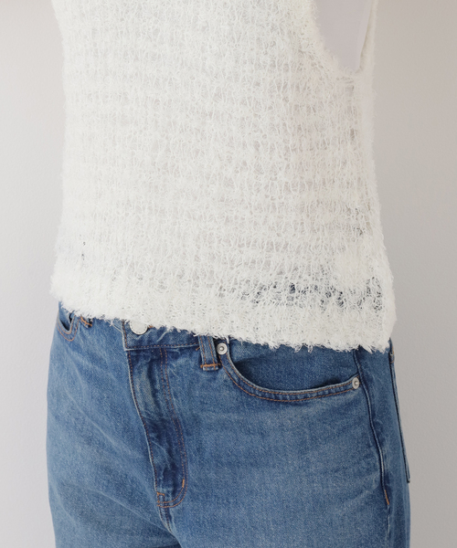 SAYAKADAVIS（サヤカディヴィス）の「SAYAKA DAVIS LINEN FUR TANK WKT110-LF：カットソー（シャツ/ブラウス・レディース・ホワイト・X-SMALL）」の10枚目の写真