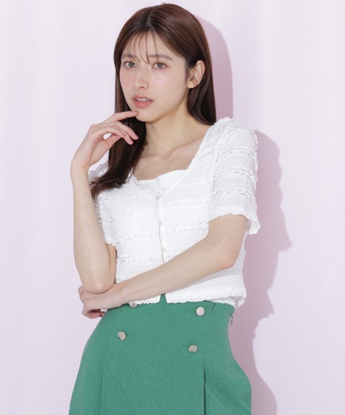 JILL by JILL STUART（ジルバイジルスチュアート）の「フリルカットソーアンサンブル（Tシャツ/カットソー・レディース・ブルー系その他/ホワイト系その他/ホワイト・FREE）」の16枚目の写真