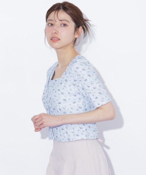 JILL by JILL STUART（ジルバイジルスチュアート）の「フリルカットソーアンサンブル（Tシャツ/カットソー・レディース・ブルー系その他/ホワイト系その他/ホワイト・FREE）」の6枚目の写真
