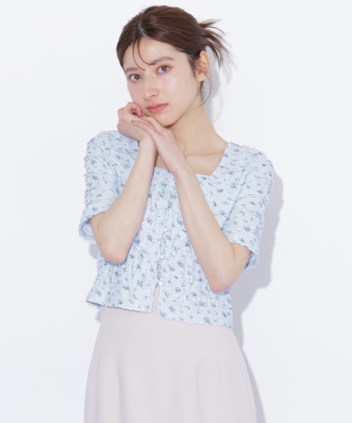 JILL by JILL STUART（ジルバイジルスチュアート）の「フリルカットソーアンサンブル（Tシャツ/カットソー・レディース・ブルー系その他/ホワイト系その他/ホワイト・FREE）」の4枚目の写真