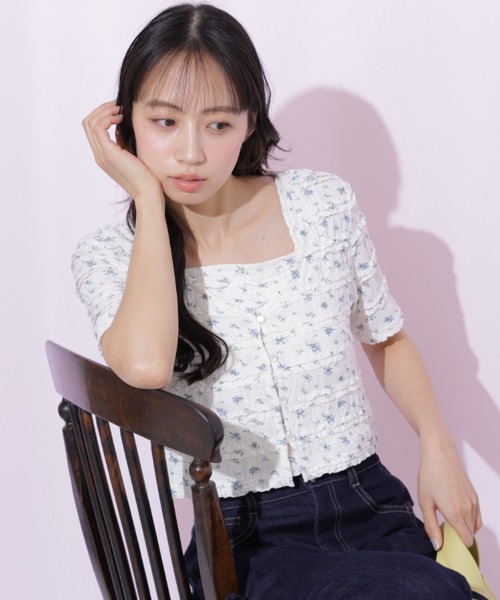 JILL by JILL STUART（ジルバイジルスチュアート）の「フリルカットソーアンサンブル（Tシャツ/カットソー・レディース・ブルー系その他/ホワイト系その他/ホワイト・FREE）」の22枚目の写真