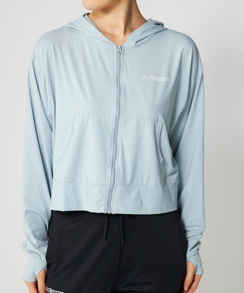 Kappa(カッパ)の「超冷感ショート丈パーカー(パーカー・レディース・ネイビー/ライトグレー/オフホワイト・MEDIUM/X-LARGE/LARGE)」の14枚目の写真