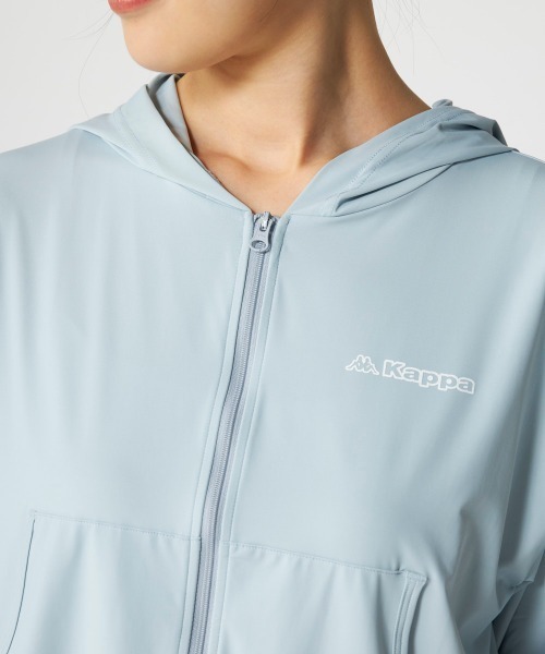 Kappa(カッパ)の「超冷感ショート丈パーカー(パーカー・レディース・ネイビー/ライトグレー/オフホワイト・MEDIUM/X-LARGE/LARGE)」の17枚目の写真