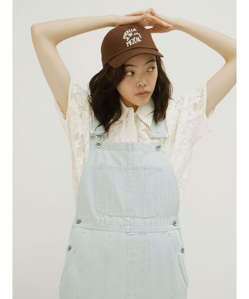 FIKA.(フィーカ)の「Front pocket denim jumper skirt(ジャンパースカート・レディース・ネイビー/ブルー系その他・FREE)」の9枚目の写真