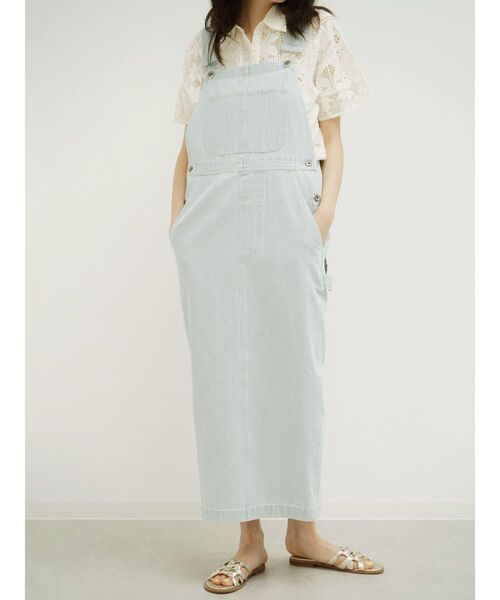FIKA.(フィーカ)の「Front pocket denim jumper skirt(ジャンパースカート・レディース・ネイビー/ブルー系その他・FREE)」の11枚目の写真
