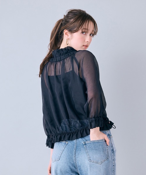 Audie a Muses(オーディアミューズ)の「ライトメッシュブルゾン(ブルゾン・レディース・オフホワイト/ブラック・38/42)」の17枚目の写真