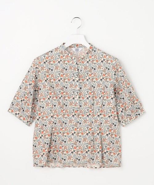 J.PRESS Ladies(J.プレス レディス)の「【一枚で着映え】LIBERTY バンドカラー ブラウス(シャツ/ブラウス・レディース・ベージュ系5/ネイビー系5・XS)」の8枚目の写真