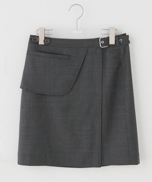 KERNEMILK(カーネミルク)の「KERNEMILK/カーネミルク Alia Skirt(スカート・レディース・チャコールグレー・36/38)」の1枚目の写真