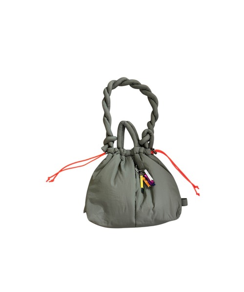 BACKYARD FAMILY(バックヤードファミリー)の「cheek チーク puff kinchaku 2WAY tote(トートバッグ・レディース・カーキ/ブラック/グレー/パープル/イエロー・FREE)」の3枚目の写真