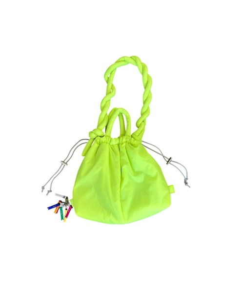 BACKYARD FAMILY(バックヤードファミリー)の「cheek チーク puff kinchaku 2WAY tote(トートバッグ・レディース・カーキ/ブラック/グレー/パープル/イエロー・FREE)」の5枚目の写真