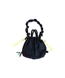 cheek チーク puff kinchaku 2WAY tote