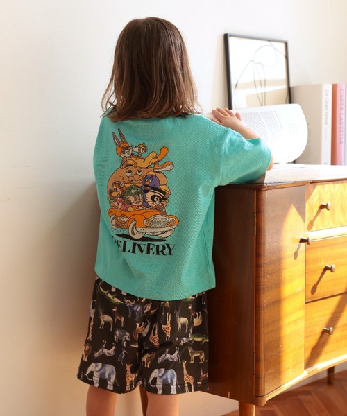 Ocean&Ground(オーシャン&グラウンド)の「BIG DELIVERYT T【Online Exclusive】(Tシャツ/カットソー・キッズ・レッド/ブラック/ミント/オレンジ/イエロー/グリーン/ホワイト・90/100/110/120/130/140/80)」の14枚目の写真