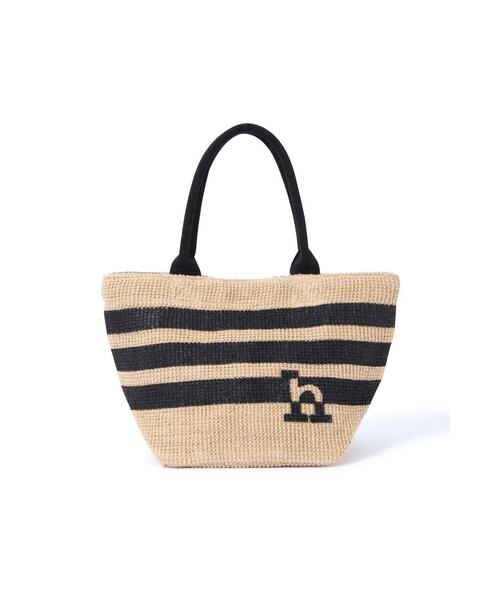 FABRICO（ファブリコ）の「【FABRICOコラボ】ジュートバッグボーダー（かごバッグ・レディース・ホワイト系その他・ﾌﾘ-）」の2枚目の写真