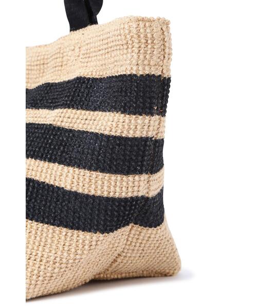 FABRICO（ファブリコ）の「【FABRICOコラボ】ジュートバッグボーダー（かごバッグ・レディース・ホワイト系その他・ﾌﾘ-）」の6枚目の写真
