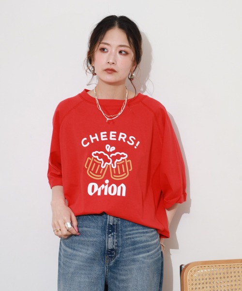 FUNALIVE（ファンアライブ）の「オリオンビールショート丈プルオーバー 半端袖（Tシャツ/カットソー・レディース・アイボリー/レッド/グリーン・M～Ｌ）」の22枚目の写真