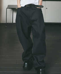 BUTTERFLY WIDE COTTON PANTS_DARK PURPLE