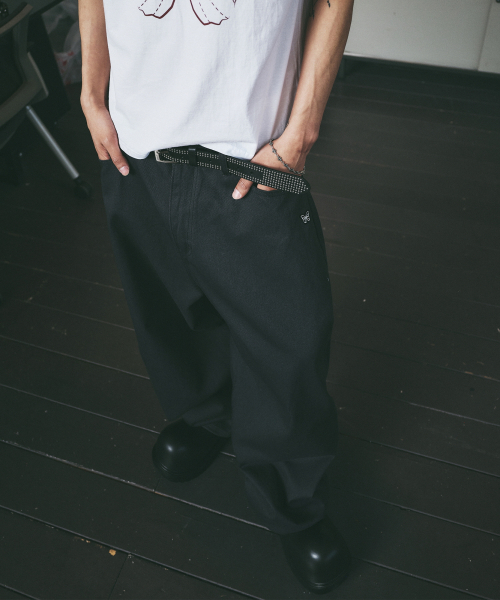NICK&NICOLE(ニックアンドニコール)の「BUTTERFLY WIDE COTTON PANTS_DARK PURPLE(その他パンツ・メンズ・その他・SMALL/MEDIUM/LARGE)」の2枚目の写真