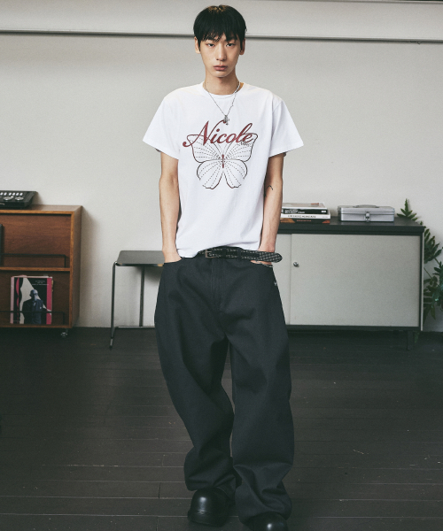 NICK&NICOLE(ニックアンドニコール)の「BUTTERFLY WIDE COTTON PANTS_DARK PURPLE(その他パンツ・メンズ・その他・SMALL/MEDIUM/LARGE)」の3枚目の写真