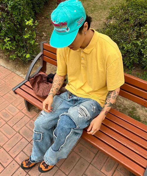 KICHUL(キチョル)の「Square Patch Cut Wide Denim Pants (Mid Blue)(デニムパンツ・レディース・その他・LARGE/SMALL/MEDIUM)」の13枚目の写真
