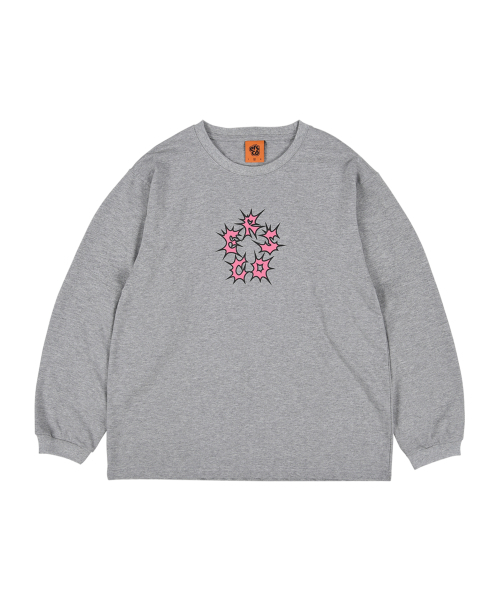 ERSCO(イーアルエスコ)の「ガシロゴスリーブ_メランジグレー(Tシャツ/カットソー・レディース・その他・1/2/3)」の1枚目の写真