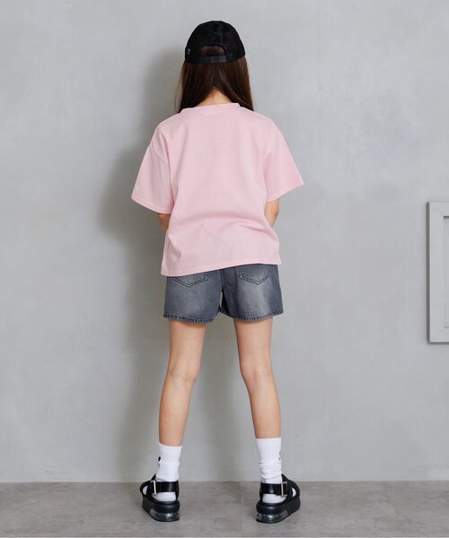 algy(アルジー)の「ハイビスカス半袖Tシャツ(Tシャツ/カットソー・キッズ・ピンク/ラベンダー/オフホワイト・130/140/150/160)」の5枚目の写真