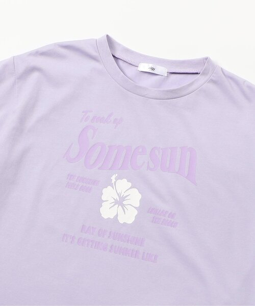 algy(アルジー)の「ハイビスカス半袖Tシャツ(Tシャツ/カットソー・キッズ・ピンク/ラベンダー/オフホワイト・130/140/150/160)」の10枚目の写真