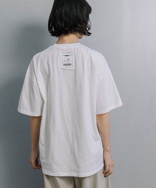 MARECHAL TERRE(マルシャルテル)の「MMタグTシャツ(Tシャツ/カットソー・レディース・ブラック/チャコールグレー/オフホワイト/パープル/ライトグレー・MEDIUM)」の3枚目の写真