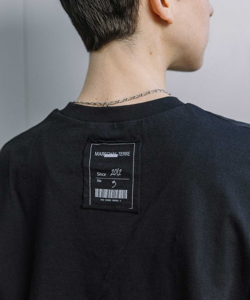 MARECHAL TERRE(マルシャルテル)の「MMタグTシャツ(Tシャツ/カットソー・レディース・ブラック/チャコールグレー/オフホワイト/パープル/ライトグレー・MEDIUM)」の4枚目の写真