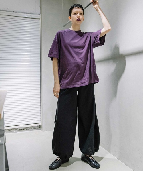 MARECHAL TERRE(マルシャルテル)の「MMタグTシャツ(Tシャツ/カットソー・レディース・ブラック/チャコールグレー/オフホワイト/パープル/ライトグレー・MEDIUM)」の21枚目の写真
