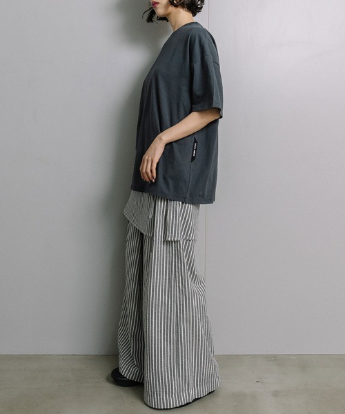 MARECHAL TERRE(マルシャルテル)の「MMタグTシャツ(Tシャツ/カットソー・レディース・ブラック/チャコールグレー/オフホワイト/パープル/ライトグレー・MEDIUM)」の11枚目の写真