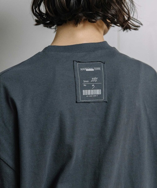 MARECHAL TERRE(マルシャルテル)の「MMタグTシャツ(Tシャツ/カットソー・レディース・ブラック/チャコールグレー/オフホワイト/パープル/ライトグレー・MEDIUM)」の9枚目の写真