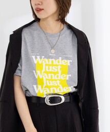 Rie Miller（リエミラー）の「Wander lustウォッシャブルワイドシルエットプリントTシャツ（Tシャツ/カットソー）」