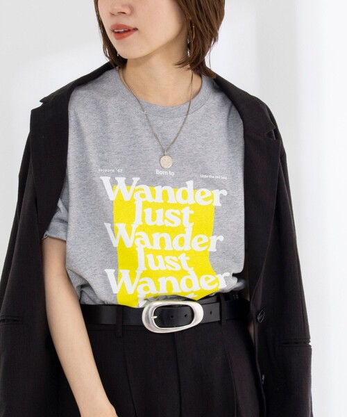 Rie Miller(リエミラー)の「Wander lustウォッシャブルワイドシルエットプリントTシャツ(Tシャツ/カットソー・レディース・グレー系その他/ベージュ系その他/ホワイト系その他3/ホワイト系その他2・FREE)」の4枚目の写真