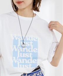 Rie Miller | Wander lustウォッシャブルワイドシルエットプリントTシャツ(Tシャツ/カットソー)