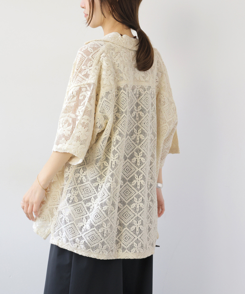 JOURNAL STANDARD relume(ジャーナルスタンダード レリューム)の「【Lords of Lotus / ローズオブロータス】 LACE SHIRTS(シャツ/ブラウス・レディース・ホワイト×ホワイト/オレンジ・MEDIUM)」の19枚目の写真