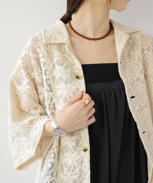 JOURNAL STANDARD relume(ジャーナルスタンダード レリューム)の「【Lords of Lotus / ローズオブロータス】 LACE SHIRTS(シャツ/ブラウス・レディース・ホワイト×ホワイト/オレンジ・MEDIUM)」の18枚目の写真